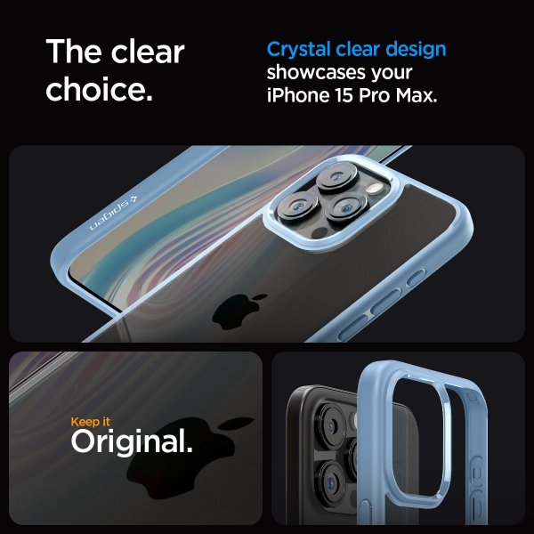 Spigen iPhone 15 Pro Max Skal Ultra Hybrid Sierra Blue