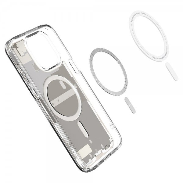 Spigen iPhone 15 Pro Max Skal Ultra Hybrid Zero One MagFit Natural Titanium