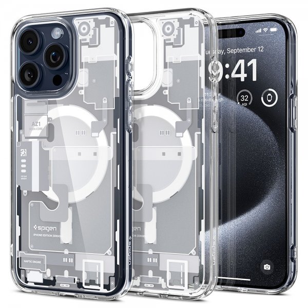 Spigen iPhone 15 Pro Max Skal Ultra Hybrid Zero One MagFit Vit
