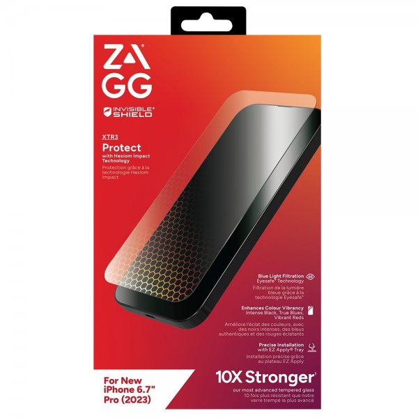 ZAGG InvisibleShield iPhone 15 Pro Max Skärmskydd Glass XTR3