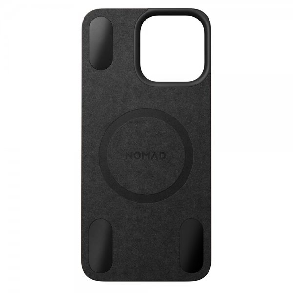 Nomad iPhone 15 Pro Max Skin Magnetic Leather Back Horween Rustic Brown