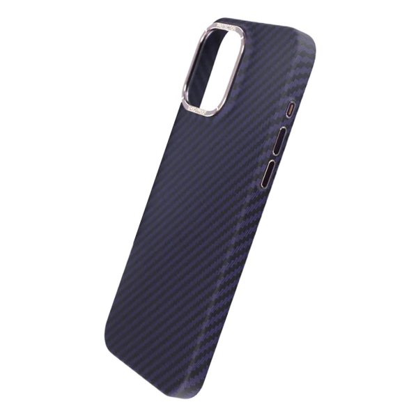 iPhone 15 Pro Skal Kolfibermönster Lila
