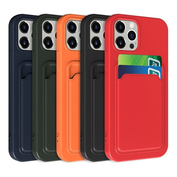 iPhone 15 Pro Skal Korthållare Orange