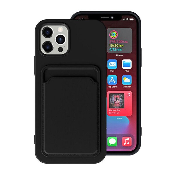 iPhone 15 Pro Skal Korthållare Svart
