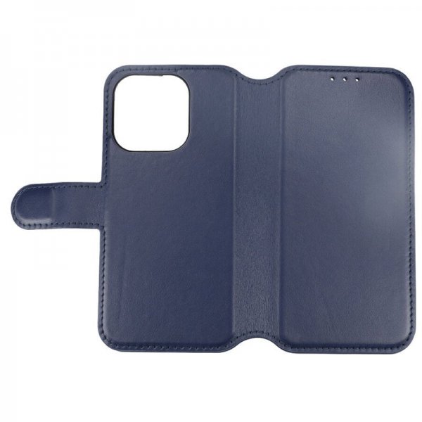 Rvelon iPhone 15 Pro Fodral Äkta Läder Blå