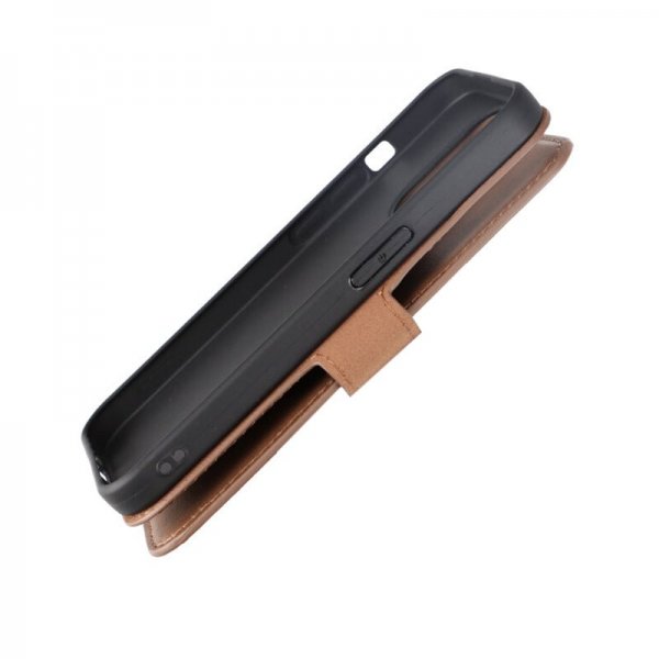Rvelon iPhone 15 Pro Fodral Äkta Läder Brun