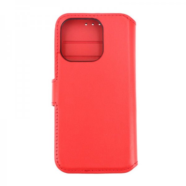 Rvelon iPhone 15 Pro Fodral Äkta Läder Röd