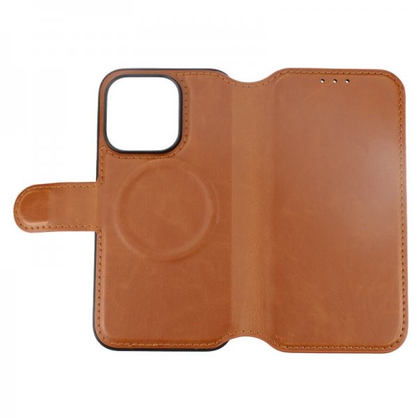 Rvelon iPhone 15 Pro Fodral 4 Kortfack MagSafe Brun