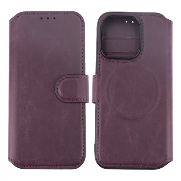 Rvelon iPhone 15 Pro Fodral 4 Kortfack MagSafe Lila