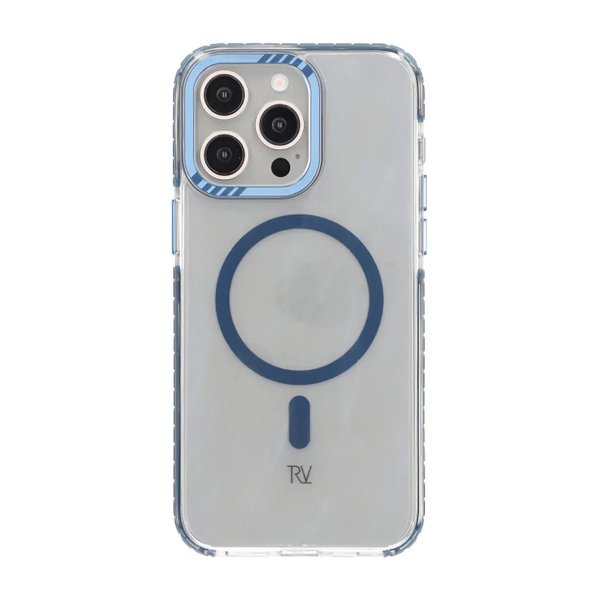 Rvelon iPhone 15 Pro Skal TPU MagSafe Blå