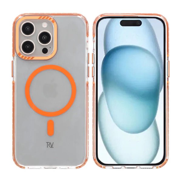 Rvelon iPhone 15 Pro Skal Förstärkta Hörn Orange