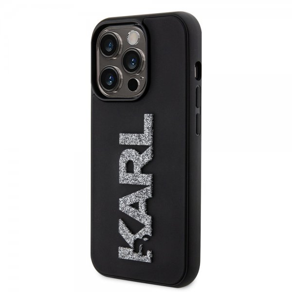Karl Lagerfeld iPhone 15 Pro Skal 3D Rubber Karl Svart