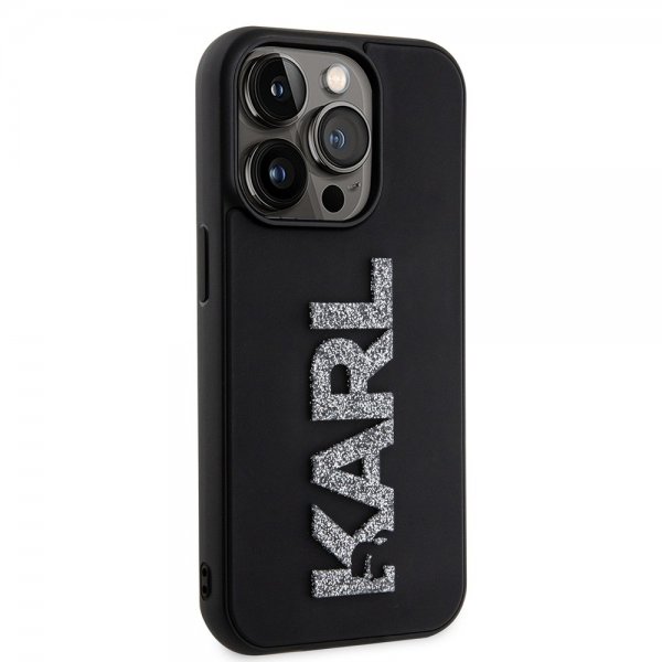 Karl Lagerfeld iPhone 15 Pro Skal 3D Rubber Karl Svart