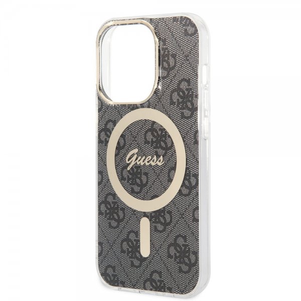 Guess iPhone 15 Pro Skal 4G Pattern MagSafe Svart