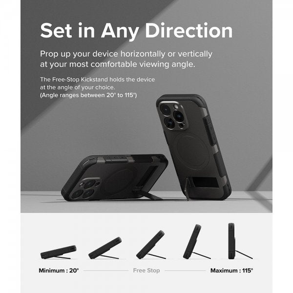 Ringke iPhone 15 Pro Skal Alles MagSafe Gun Metal