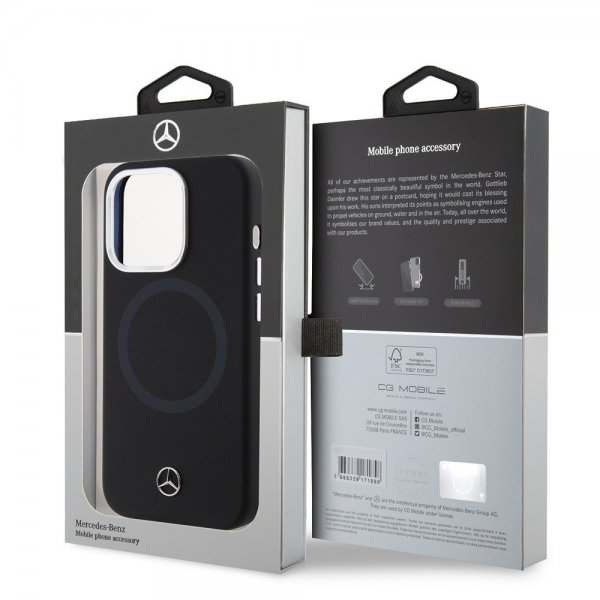 Mercedes Benz iPhone 15 Pro Skal Bicolor MagSafe Svart