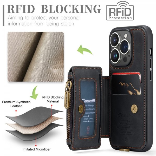 CaseMe iPhone 15 Pro Skal C20 Series Svart