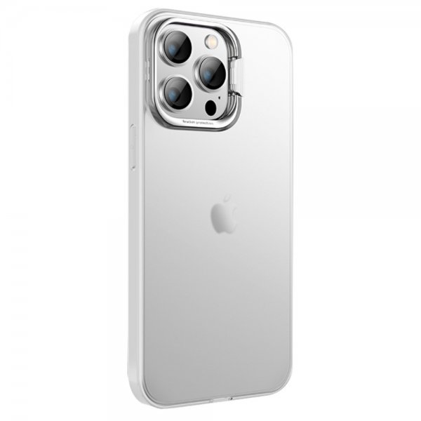 X-Level iPhone 15 Pro Skal Camera Frame Kickstand Transparent