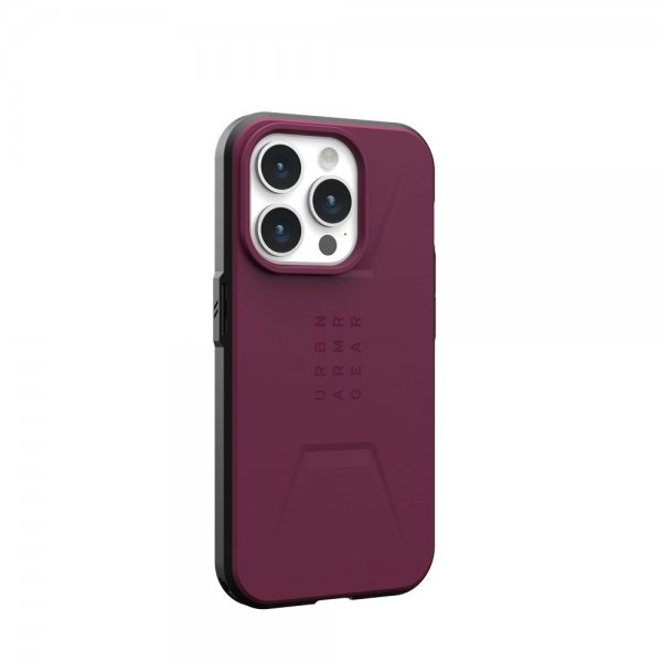 Urban Armor Gear (UAG) iPhone 15 Pro Skal Civilian MagSafe Bordeaux