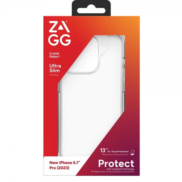 ZAGG iPhone 15 Pro Skal Crystal Palace Transparent