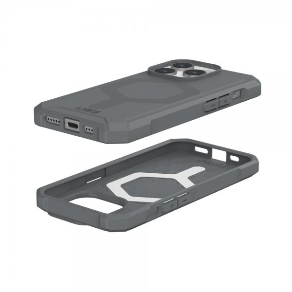 Urban Armor Gear (UAG) iPhone 15 Pro Skal Essential Armor MagSafe Silver