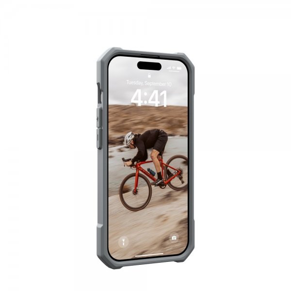Urban Armor Gear (UAG) iPhone 15 Pro Skal Essential Armor MagSafe Silver