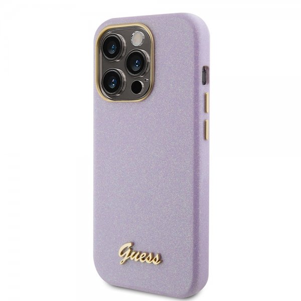 Guess iPhone 15 Pro Skal Full Glitter Wrapped Lilac