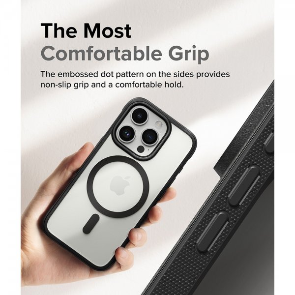 Ringke iPhone 15 Pro Skal Fusion Bold Magnetic Matte Black
