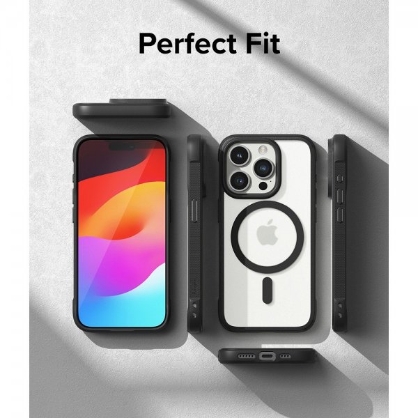 Ringke iPhone 15 Pro Skal Fusion Bold Magnetic Matte Black