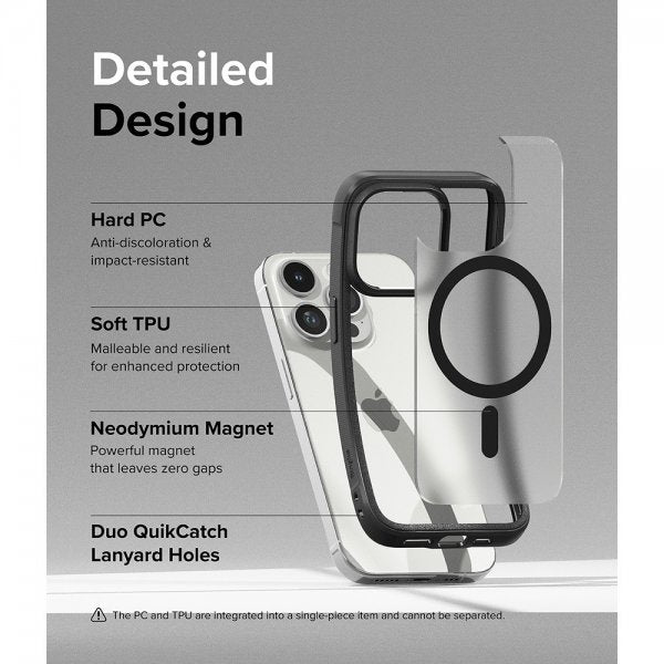 Ringke iPhone 15 Pro Skal Fusion Bold Magnetic Matte Black