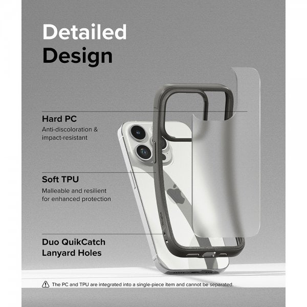 Ringke iPhone 15 Pro Skal Fusion Bold Matte Gray
