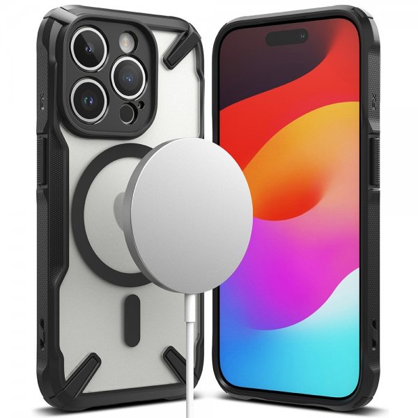 Ringke iPhone 15 Pro Skal Fusion X Magnetic Matte Black