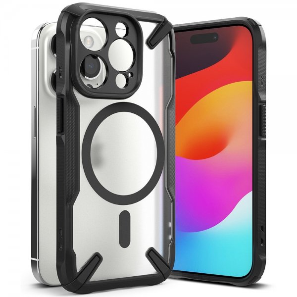 Ringke iPhone 15 Pro Skal Fusion X Magnetic Matte Black