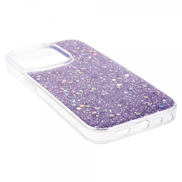 iPhone 15 Pro Skal Glitterpaljetter Lila