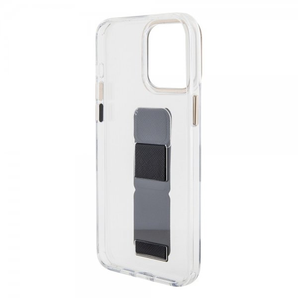 Guess iPhone 15 Pro Skal Grip Stand Clear Transparent
