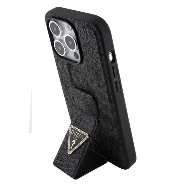 Guess iPhone 15 Pro Skal Grip Stand Function Svart