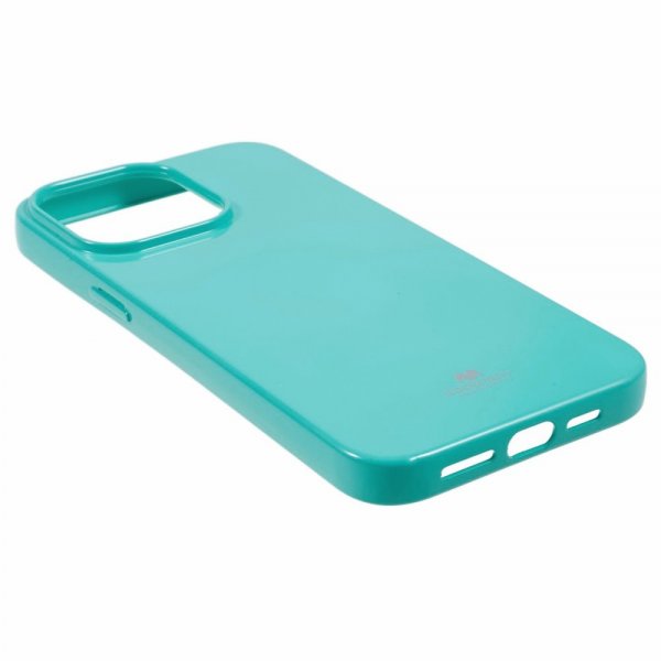 Mercury iPhone 15 Pro Skal Jelly Glitter Cyan