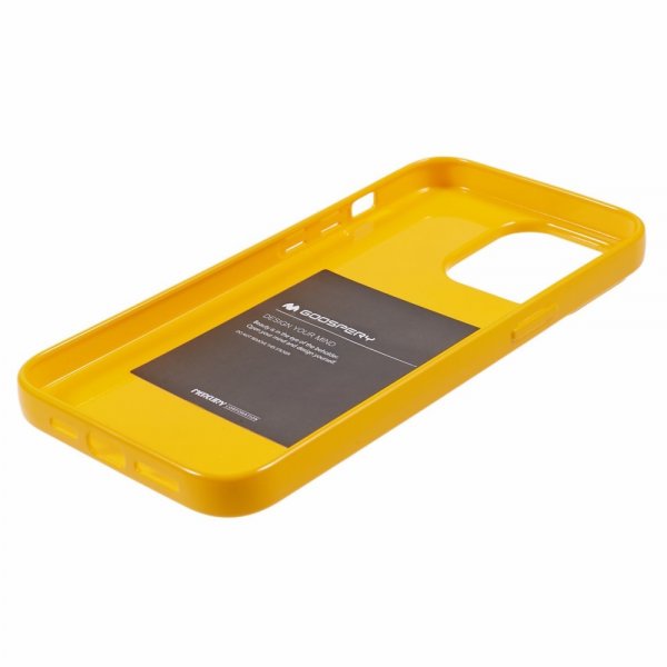 Mercury iPhone 15 Pro Skal Jelly Glitter Gul
