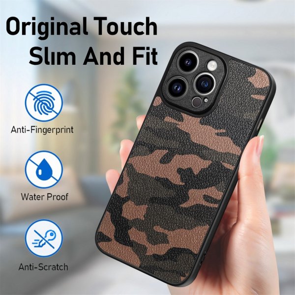 iPhone 15 Pro Skal Kamouflage Brun
