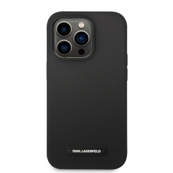Karl Lagerfeld iPhone 15 Pro Skal Liquid Silicone MagSafe Svart