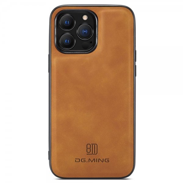 Dg.Ming iPhone 15 Pro Skal M1 Series Löstagbar Korthållare Brun