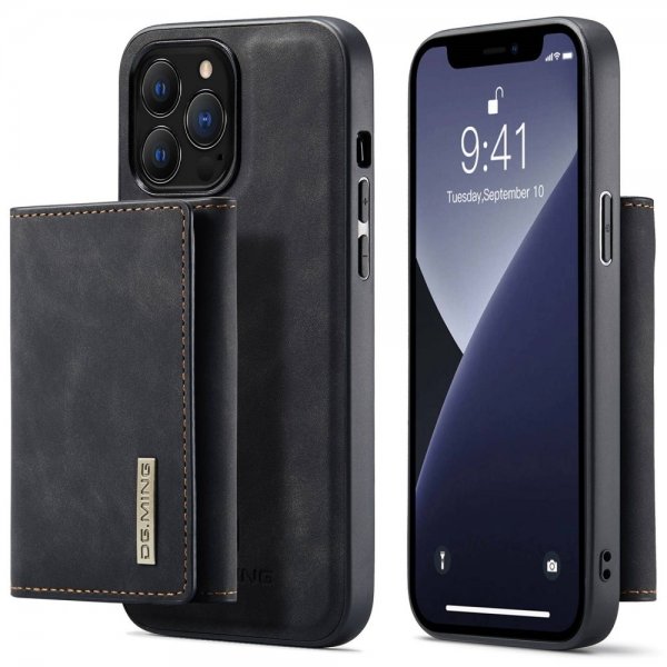 Dg.Ming iPhone 15 Pro Skal M1 Series Löstagbar Korthållare Svart