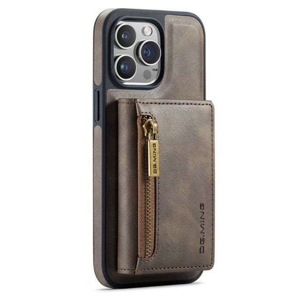 Dg.Ming iPhone 15 Pro Skal M5 Series Löstagbar Korthållare Kaffe