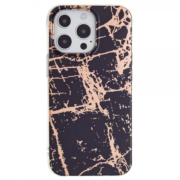 iPhone 15 Pro Skal Marmormönster Svart