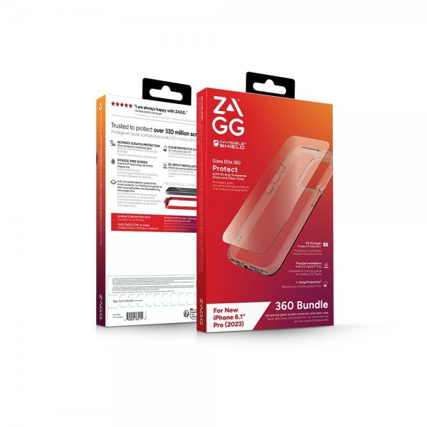 ZAGG InvisibleShield iPhone 15 Pro Skal med Skärmskydd Glass Elite 360