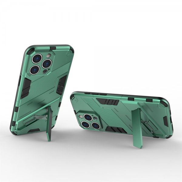 iPhone 15 Pro Skal med Stativ Grön
