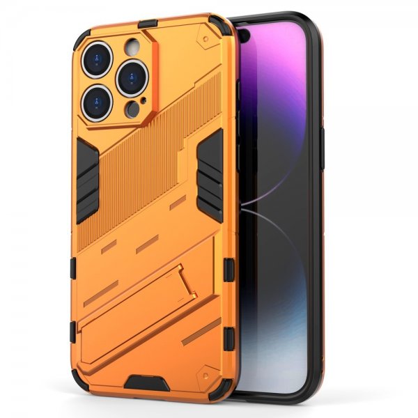 iPhone 15 Pro Skal med Stativ Orange