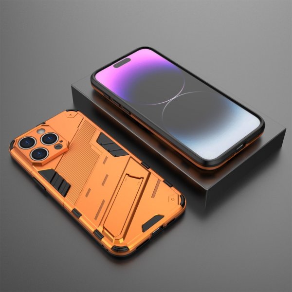 iPhone 15 Pro Skal med Stativ Orange