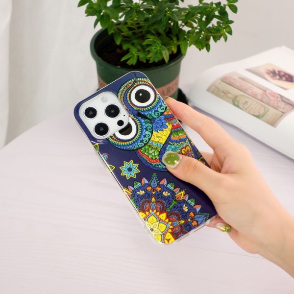 iPhone 15 Pro Skal Motiv Blå Uggla