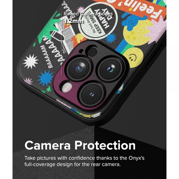 Ringke iPhone 15 Pro Skal Onyx Design Sticker
